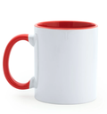 Mug en céramique blanche avec intérieur et anse colorés. 325 ml_1