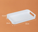 Petit plateau en plastique blanc, 32L x 19,4l x 4,2H cm_2