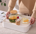 Petit plateau en plastique blanc, 32L x 19,4l x 4,2H cm_3