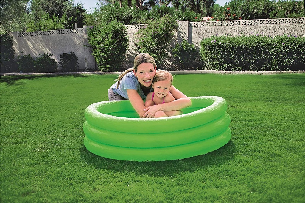 Piscine pataugeoire gonflable ronde 3 boudins 102 x 25 cm, 3 couleurs assorties BW51024_6