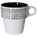 rack 6 mugs m ethnik 26cl, noir & blanc