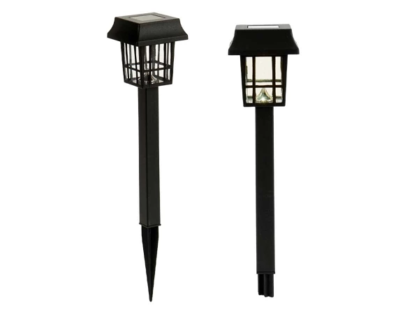 Balise solaire carrée en plastique noir