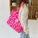Grand sac en tissu 58x44x10cm, panthère rose
