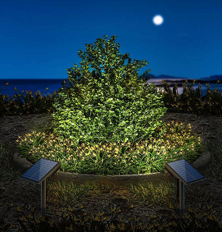 PROJECTEUR 9LED JARDIN BLANC-CHAUD
