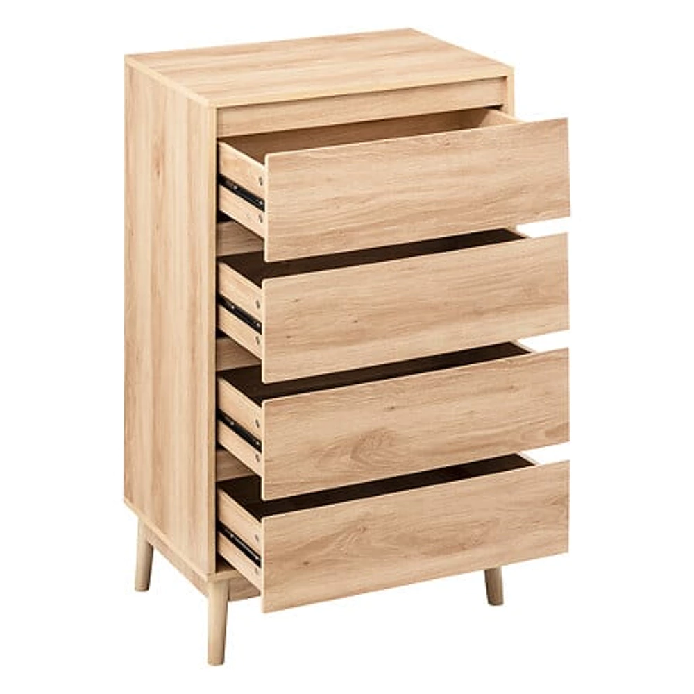 commode 4 tiroirs abana, beige