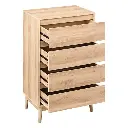 commode 4 tiroirs abana, beige