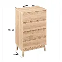 commode 4 tiroirs abana, beige