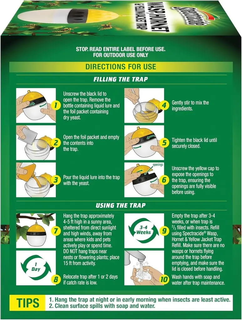 TRAP- Piege Spectracide Wasp & Hornet- Anti Guepes 13.5oz +0.25oz