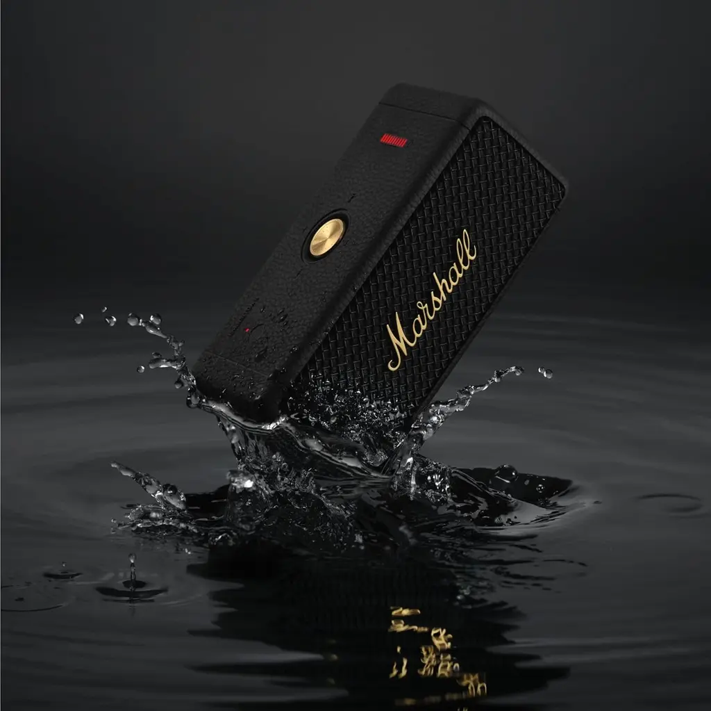 Marshall Emberton II – Enceinte Bluetooth portable (Noir & Laiton)  