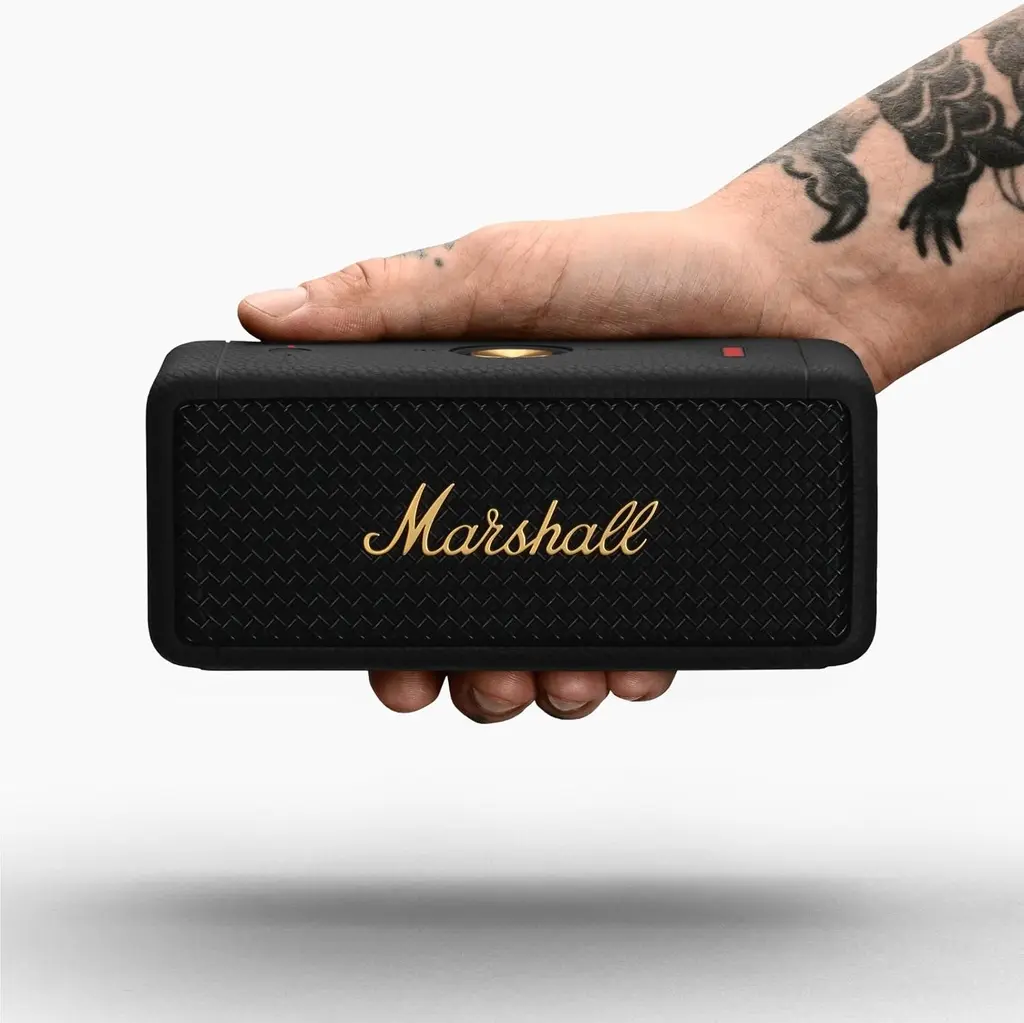 Marshall Emberton II – Enceinte Bluetooth portable (Noir & Laiton)  