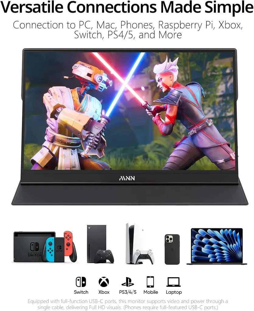 Moniteur Portable 15,6" FHD 1080P USBC