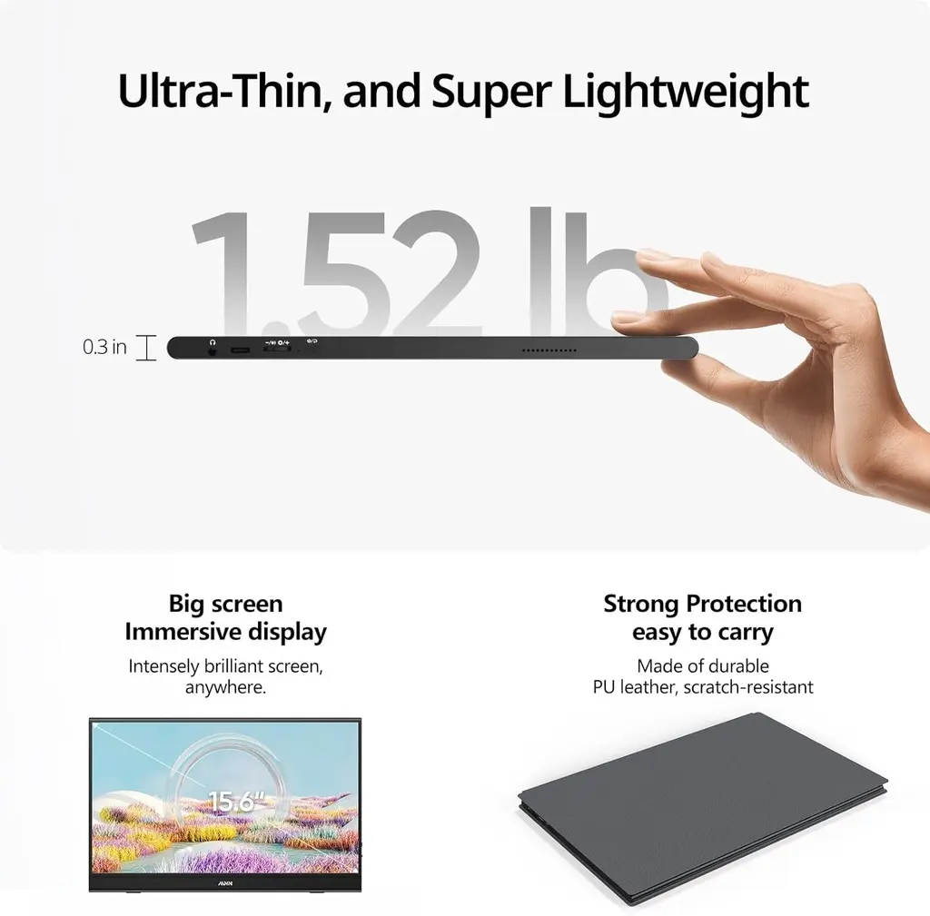 Moniteur Portable 15,6" FHD 1080P USBC