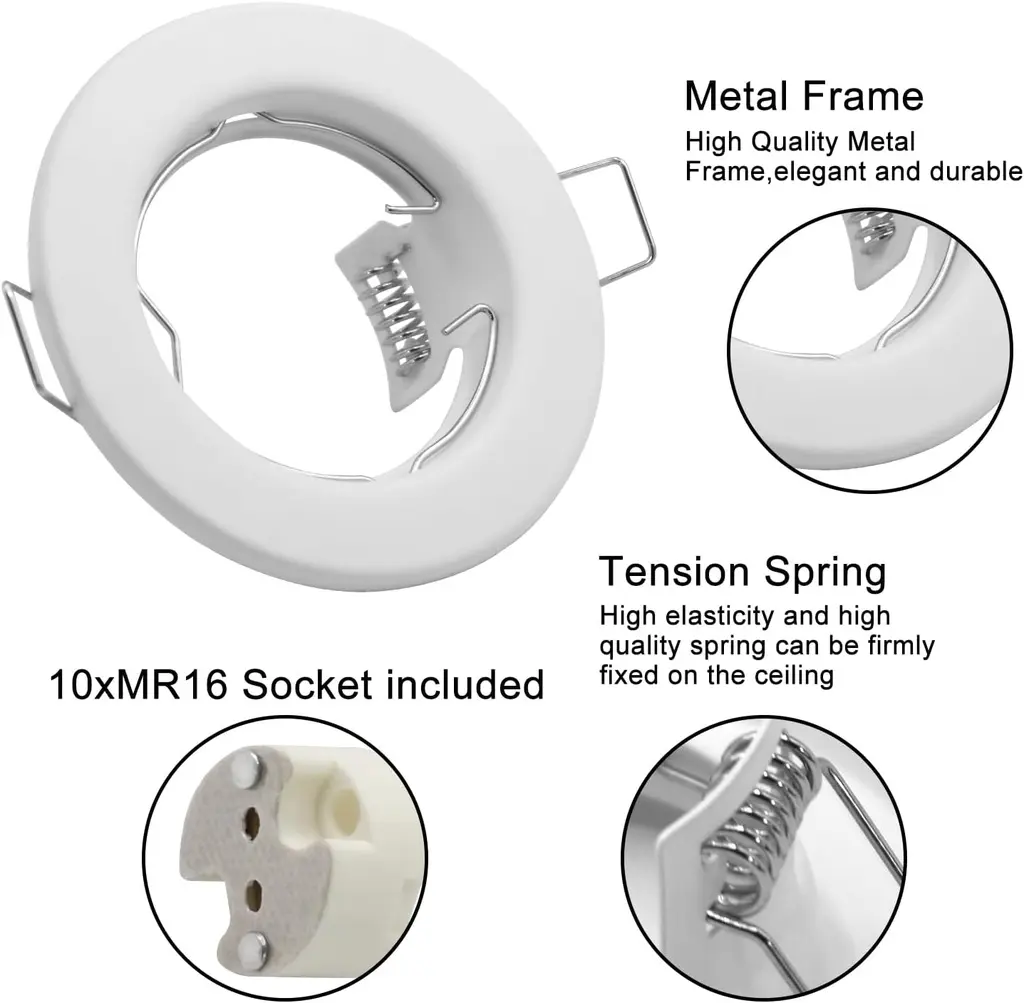 Pack de 10 Support Led GU10