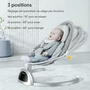 Balancelle bébé BabyBond – Bluetooth avec musique, 5 vitesses, harnais 5 points – Télécommande incluse