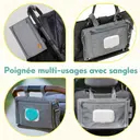 Tapis de change portable avec poche lingettes