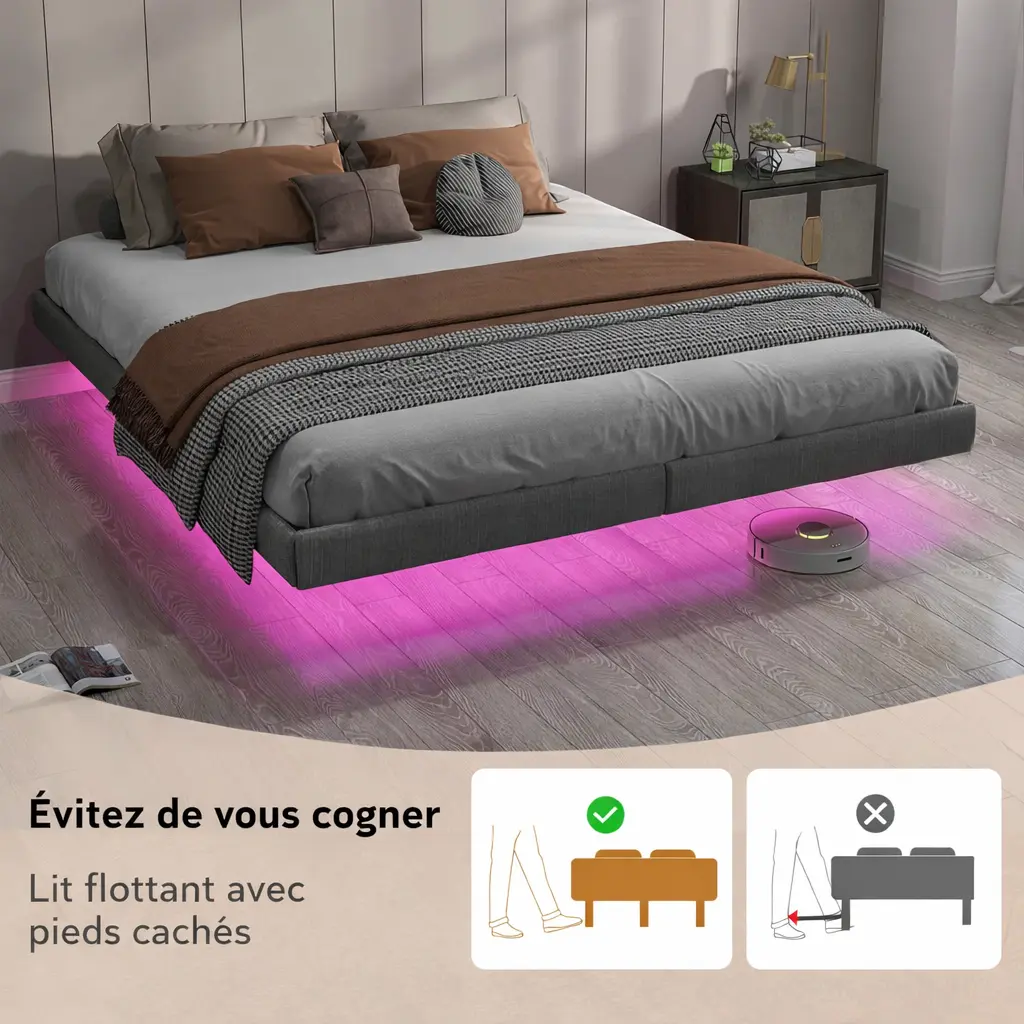 Sommier Flottant RGB - Métal