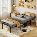 Lit pliant avec matelas – Lit d’appoint 1 place portable