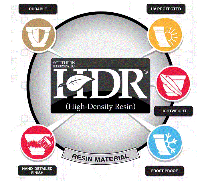 JARDINIERE EN PLASTIQUE BLANC 14" - 35.56cm