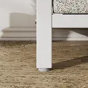 Table de chevet moderne à 3 tiroirs en tissu