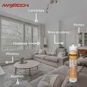 Mastic silicone SILIMAX Flex Plus – Acrylique siliconé intérieur/extérieur, peinturable, blanc 280 ml