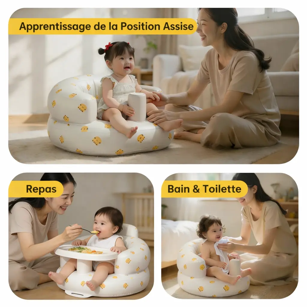 Siège Gonflable Bébé QISHENG dès 3 Mois