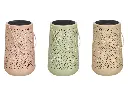 Lanterne solaire, forme conique, motif losange, 3 