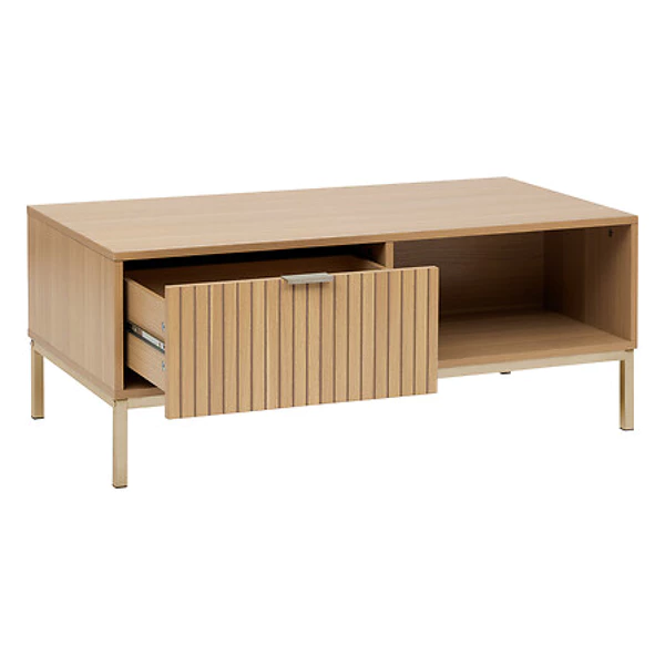 Table basse 1 tiroir Tasso, beige