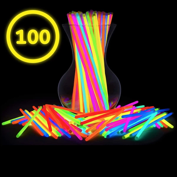 Bracelets lumineux, bâtons lumineux, couleurs variées