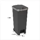Poubelle à pédale plastique 45 L gris