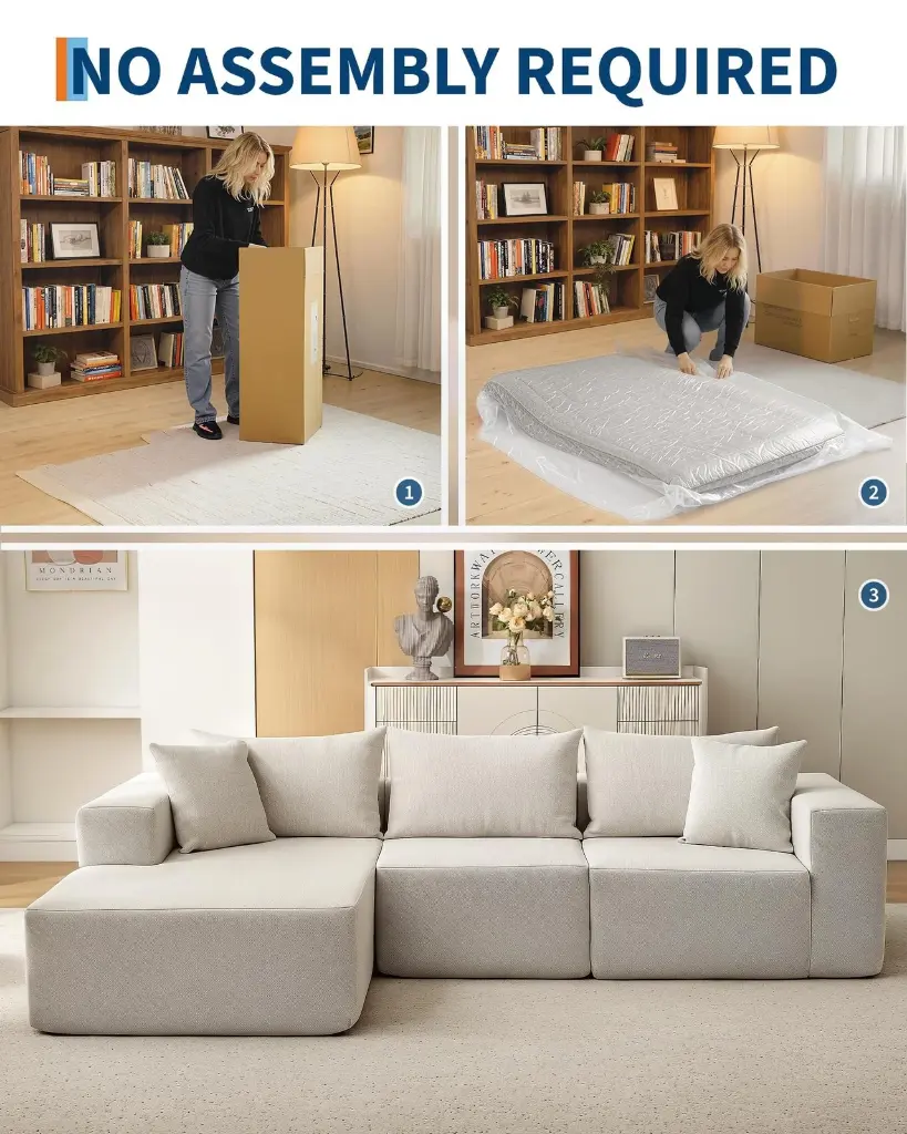 Canapé Modulaire d’Angle XXL – Confort Moderne et Design Épuré