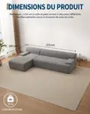 Canapé d’Angle Modulaire XXL – Élégance, Confort et Modularit