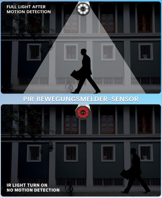 Lampe solaire avec caméra factice (imitation de surveillance)