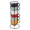 Rack 6 tasses multicolore