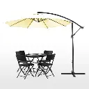 Parasol suspendu 2,7 m crème