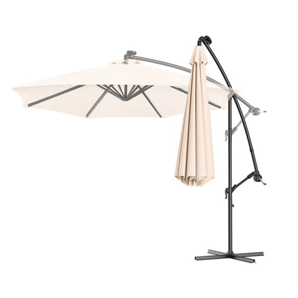 Parasol suspendu 2,7 m crème