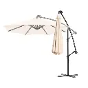 Parasol suspendu 2,7 m crème
