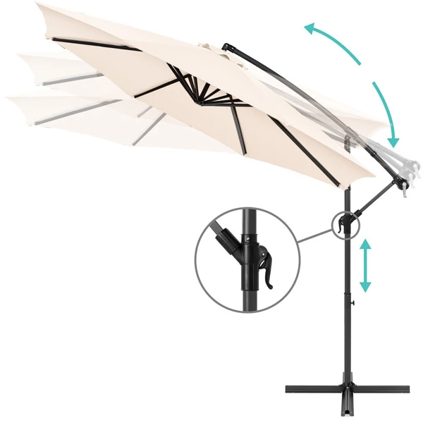Parasol suspendu 2,7 m crème