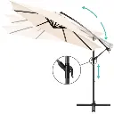 Parasol suspendu 2,7 m crème