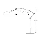 Parasol suspendu 2,7 m crème