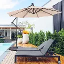Parasol suspendu 2,7 m crème