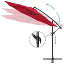Parasol suspendu 2,7 m rouge