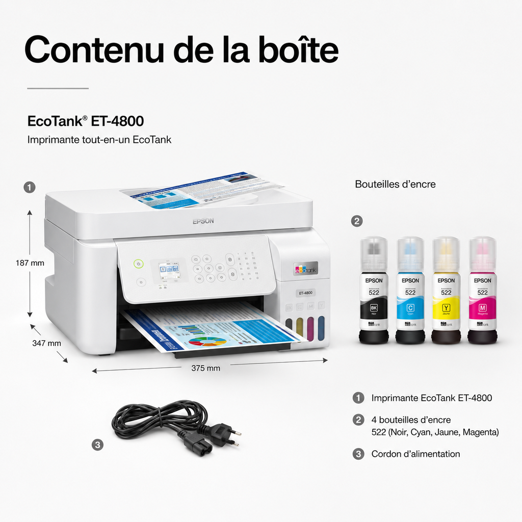 Epson EcoTank ET-4800 Wireless imprimante 