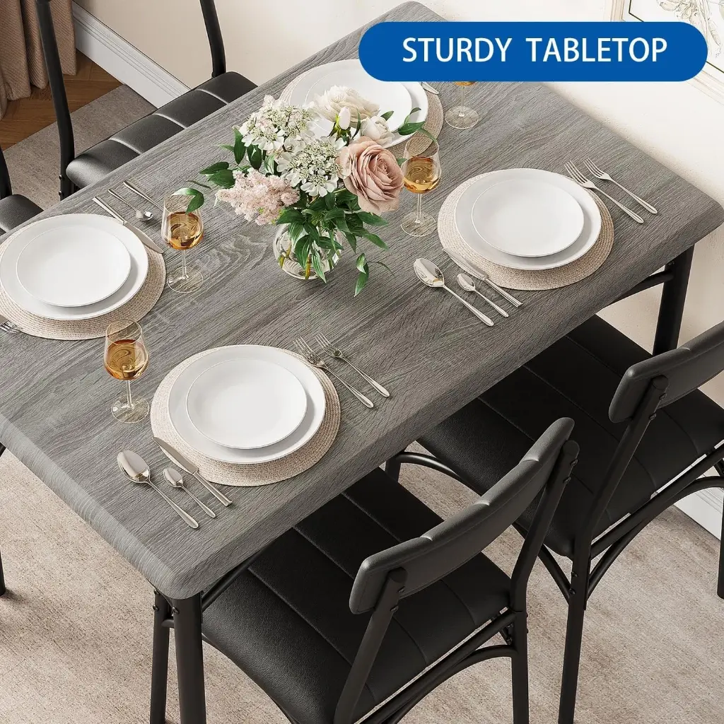 Table de Cuisine 4 Places avec Banc Intégré