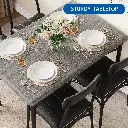 Table de Cuisine 4 Places avec Banc Intégré
