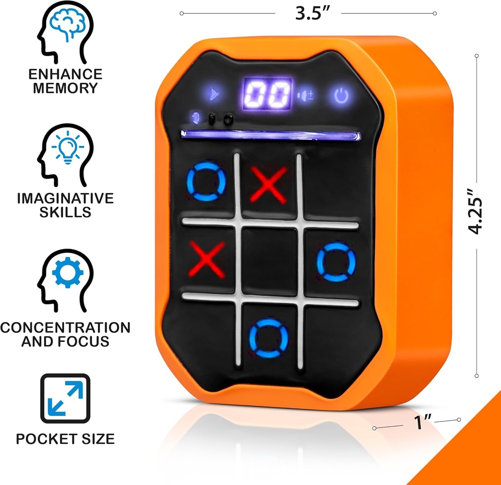 Morpion électronique avec effets sonores – Jeu de voyage 