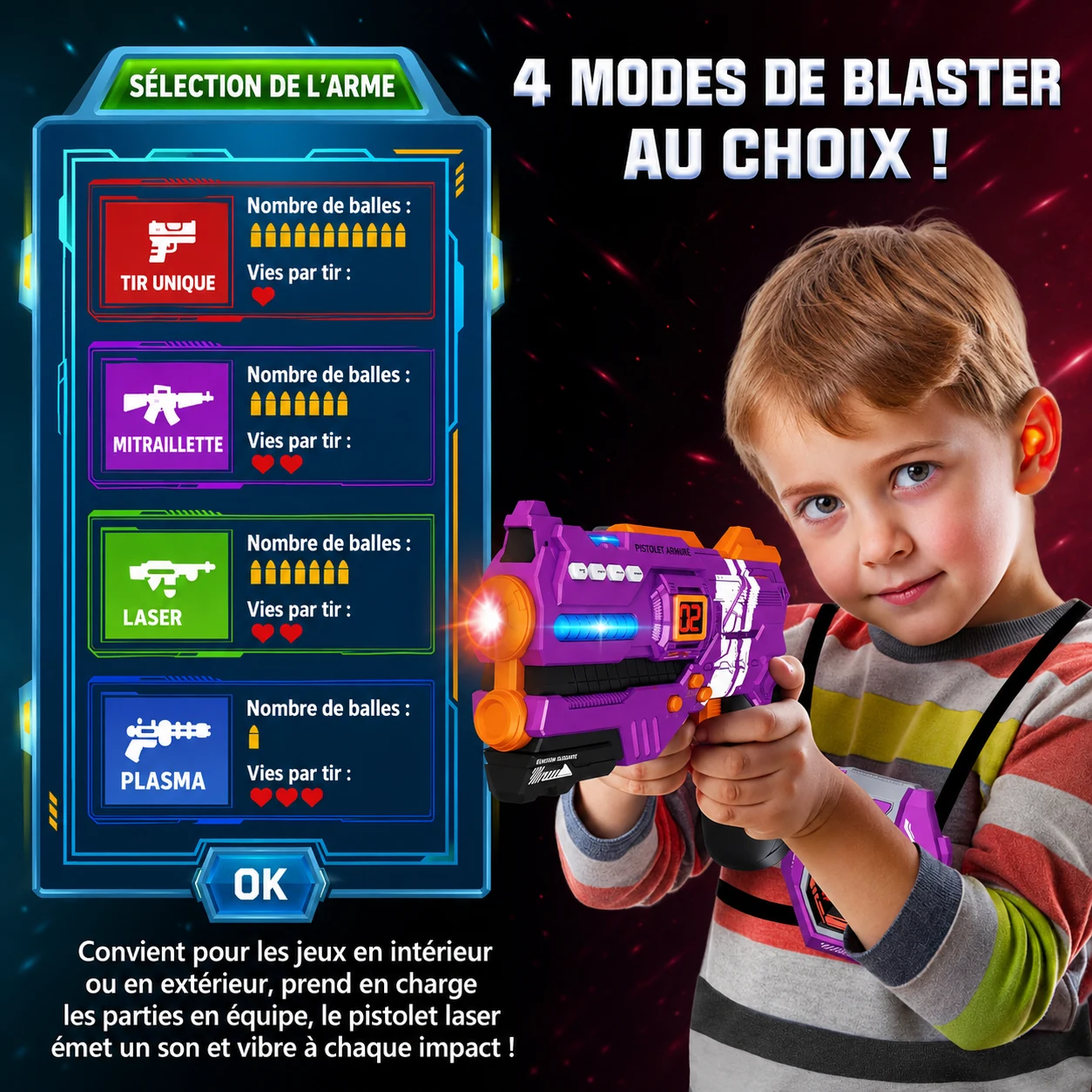Laser Tag Guns pack de 4 