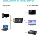 Adaptateur HDMI vers DisplayPort 2 PCS 4K