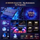 Vidéoprojecteur Extérieur WiFi Bluetooth avec Autofocus et Streaming Intégré 2026