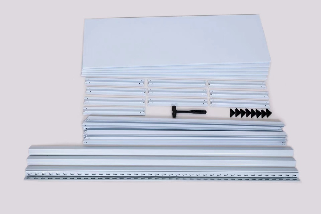 Etagere metal blanc (L120*W50*H180cm)_2