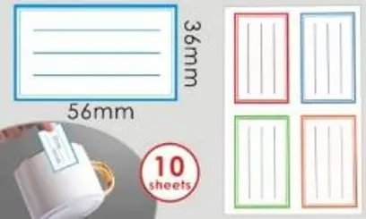 ETIQUETTES AUTOCOLLANT 10 FEUILLE FOSKA 